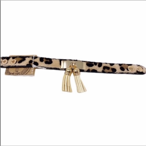 Gold Leopard Tassel Bracelet NEW - Picture 4 of 8